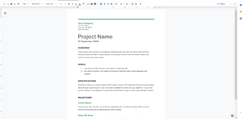 Google Doc Templates Project Proposal 